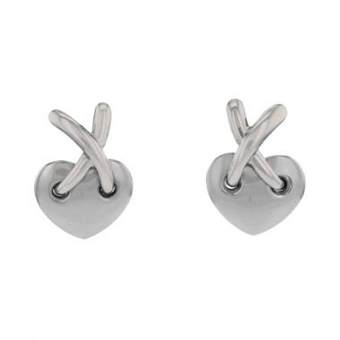 Paire de boucles d'oreilles Chaumet Lien en or blanc