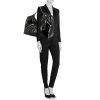 Chanel sac Grand Shopping en vinyle vernis noir - Detail D1 thumbnail