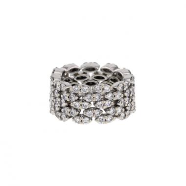 Sortija flexible Mauboussin Je Le Veux modelo grande en oro blanco