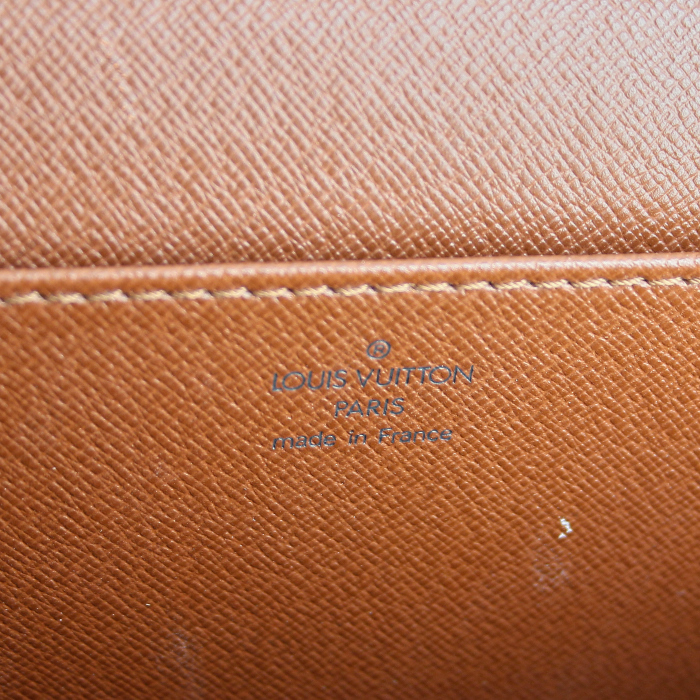 Louis Vuitton Porte-documents en toile monogram et cuir naturel  - Detail D4