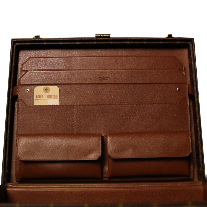 Louis Vuitton Président in monogram canvas and naturel leather - Detail D3