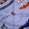 Hermes carré foulard Raconte-moi le cheval en toile bleue - Detail D1 thumbnail