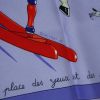 Hermes carré foulard Raconte-moi le cheval en toile bleue - Detail D2 thumbnail