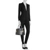 Hermès Drag Bag in black leather - Detail D1 thumbnail