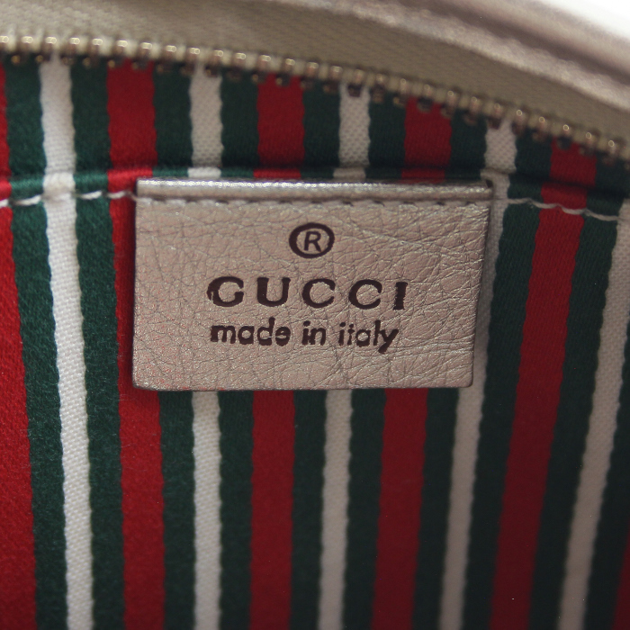 Gucci sac en toile monogram beige et cuir doré - Detail D3