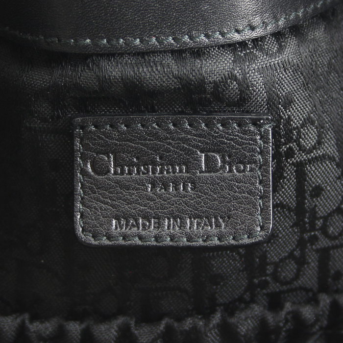 Sac à main petit modèle en toile et cuir noir - Detail D3