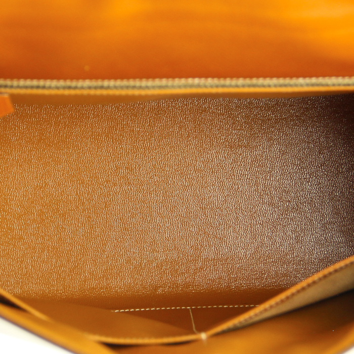 Hermes Kelly 32 cm handbag in brown epsom leather - Detail D2