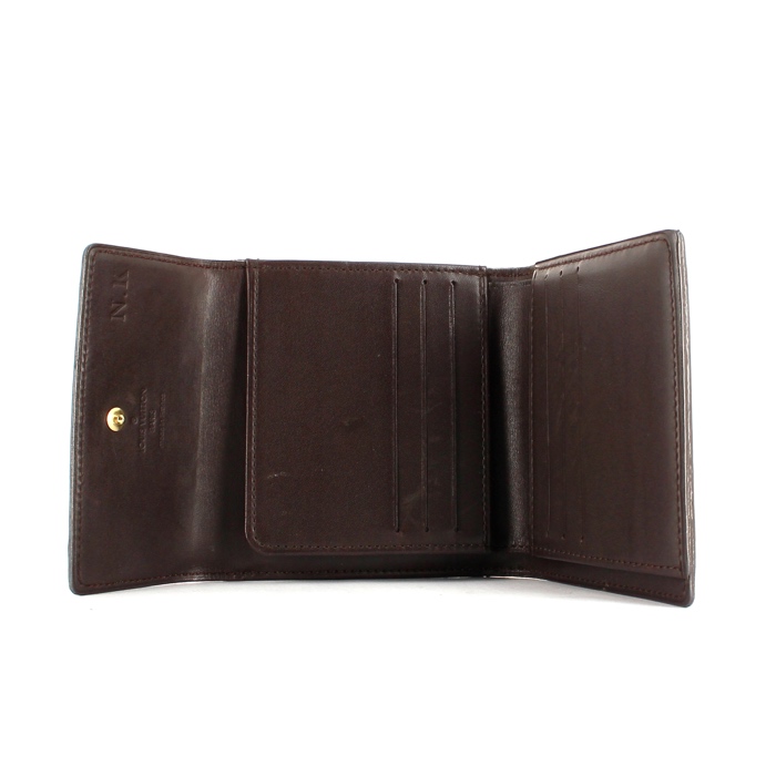 Portefeuille en cuir vernis monogram violet - Detail D1