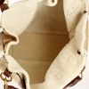 Bolso de mano Miu Miu en cuero marrón y piel con lana blanca - Detail D2 thumbnail