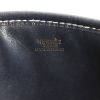 Hermes Evelyne medium model handbag in blue leather and beige canvas - Detail D3 thumbnail