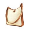 Hermes Vespa shoulder bag in beige braided horsehair and brown Barenia leather - 00pp thumbnail