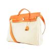 Hermès Herbag large model Bag in beige canvas and natural leather - 00pp thumbnail