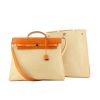 Hermès Herbag large model Bag in beige canvas and natural leather - Detail D3 thumbnail