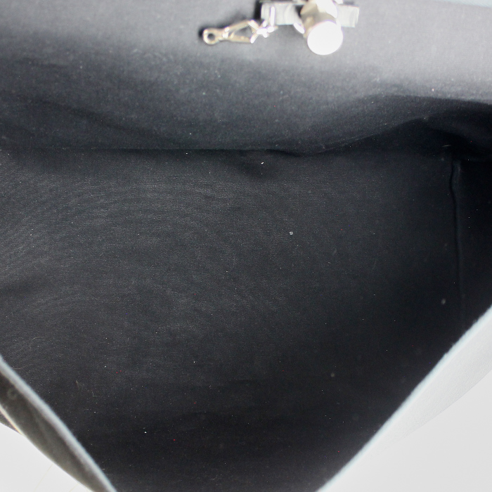 Hermès Herbag travel bag in black canvas and leather  - Detail D3