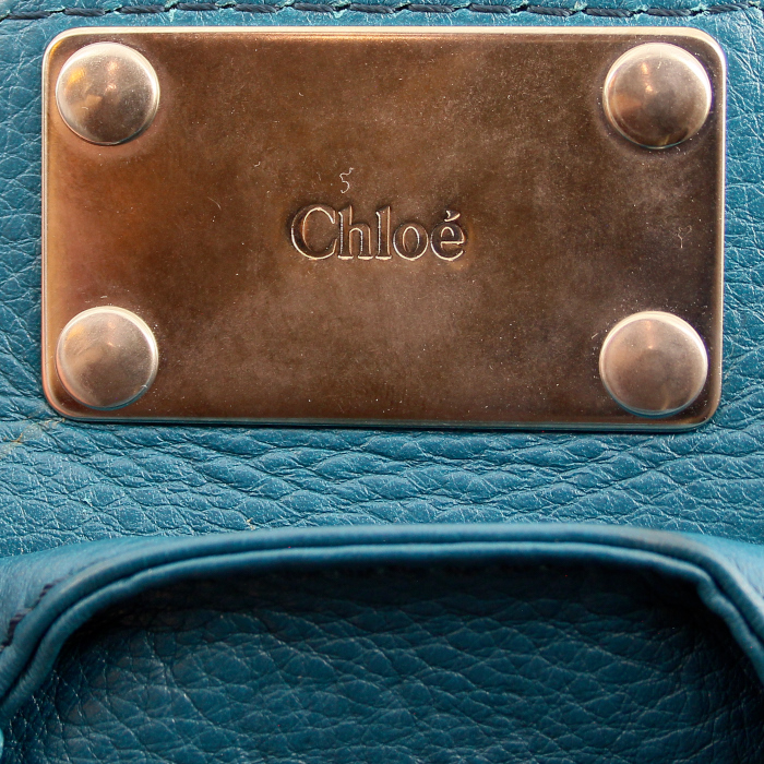 Chloé sac Paddington en cuir turquoise - Detail D3
