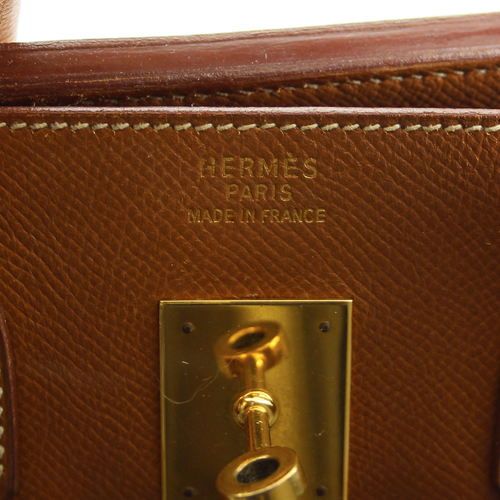 Bolso de mano Haut à Courroies en cuero epsom color oro - Detail D3