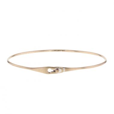 Bracciale rigido Dinh Van Serrure modello piccolo in oro bianco