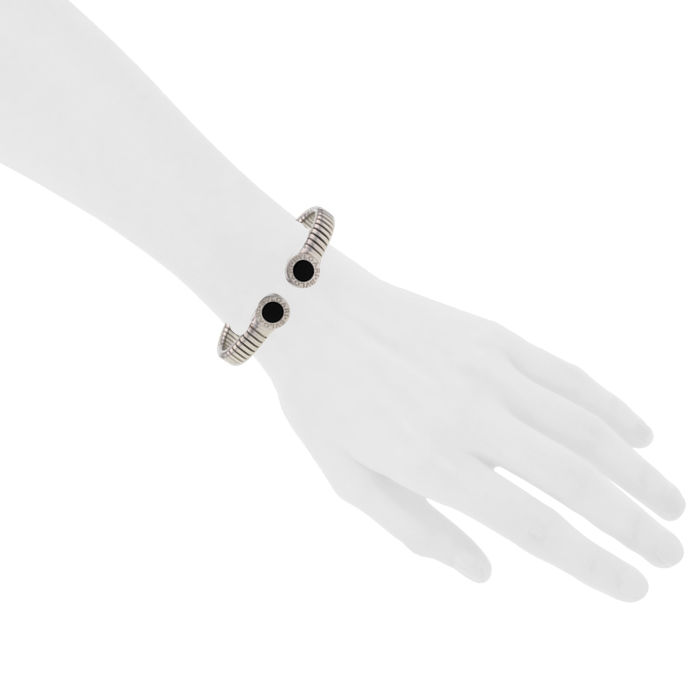 Bulgari bracelet Bvlgari Bvlgari en acier et onyx - Detail D1