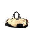 Handbag in beige monogram leather and black patent leather - 00pp thumbnail