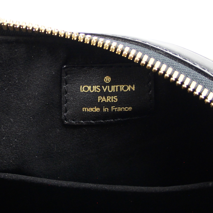 Borsa in pelle monogram beige e pelle verniciata nera - Detail D4