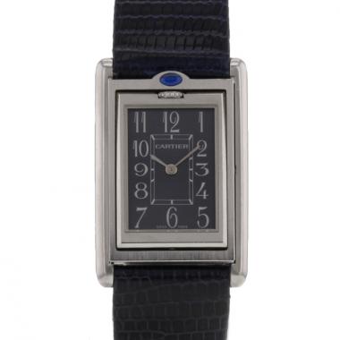 Cartier Tank Basculante grey-blue dial in stainless steel Ref : 2405 Circa 2000 