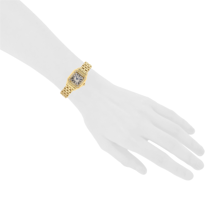 Cartier montre panthère in yellow gold with diamonds bezel Circa 2000 - Detail D1