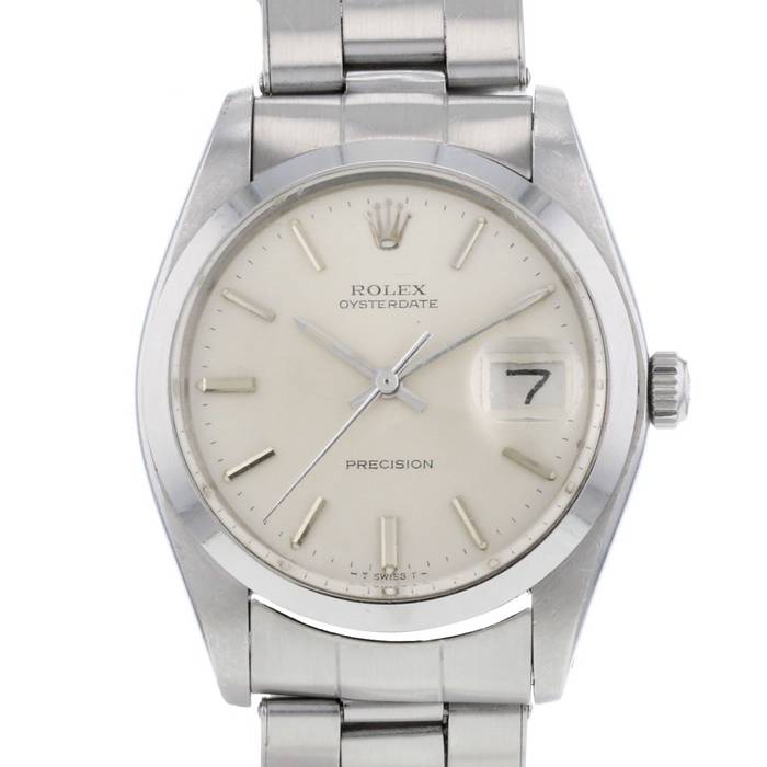 Montre Rolex Oyster Date Precision en acier Ref :  6694