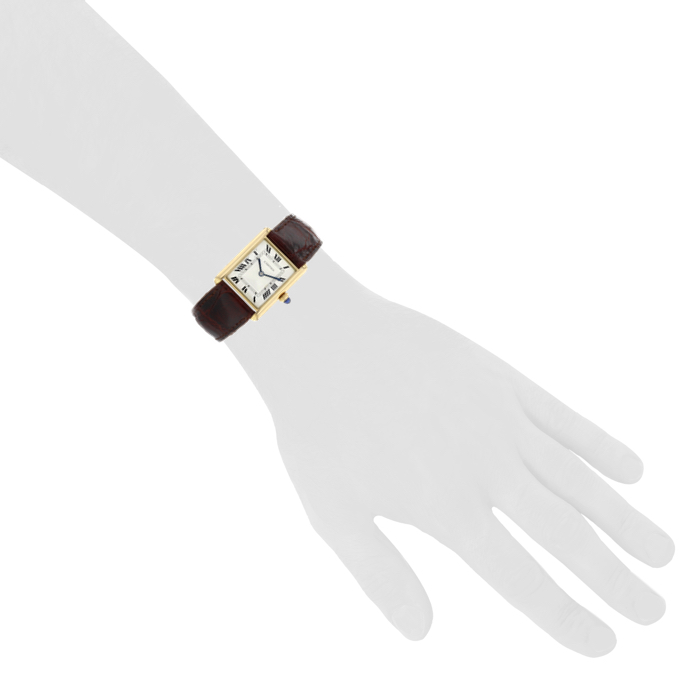 Cartier Tank in yellow gold thin Piguet movement Circa 1980  - Detail D1