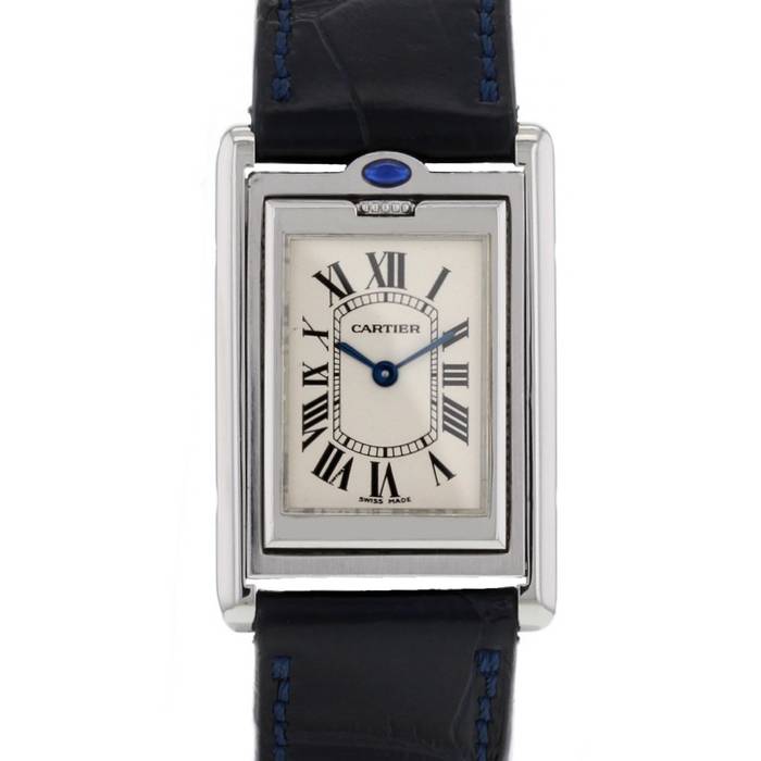 Orologio Cartier Tank Basculante in acciaio