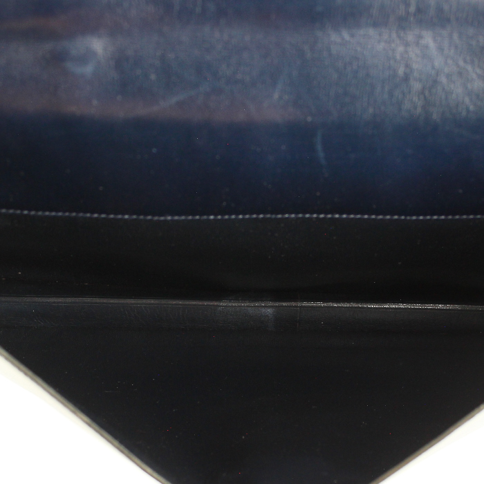 Hermès Quirus briefcase in blue leather - Detail D2