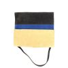 Handbag in beige, blue and black tricolor suede - 360 Front thumbnail