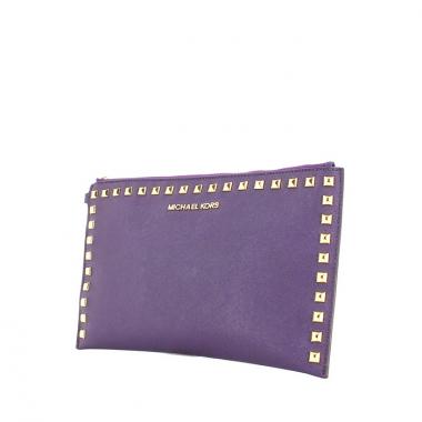 Michael Kors pochette en cuir violet 