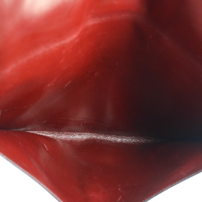 Pochette Hermes Rio en cuir box bordeaux - Detail D2