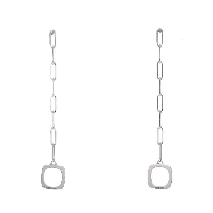 Orecchini pendenti in oro bianco