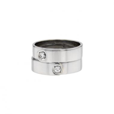 Bague Dinh Van Double Sens grand modèle en or blanc