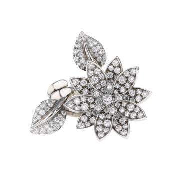 Articulated ring in white gold