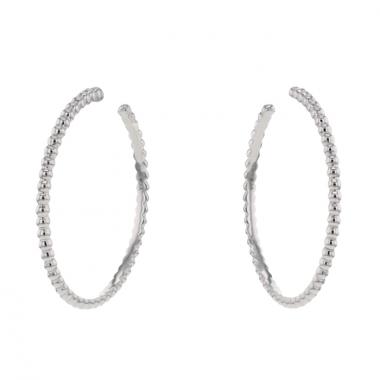 Van Cleef and Arpels par de criollas Perlée grand modèle en oro blanco