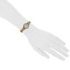 Montre Hermes Clipper - Wristlet Watch en or jaune 14k et acier Vers  1990 - Detail D1 thumbnail