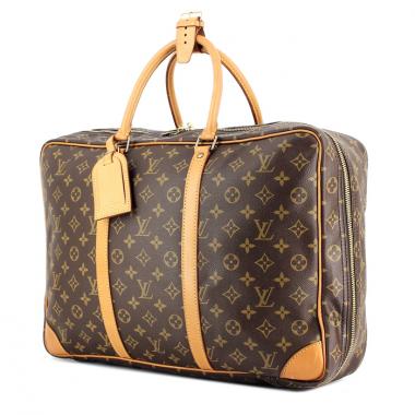 Bolsa de viaje Louis Vuitton en lona Monogram revestida y cuero natural