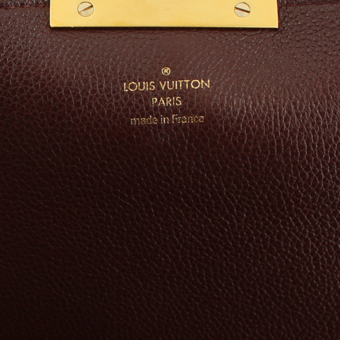 Borsa in tela monogram e pelle bordeaux - Detail D4