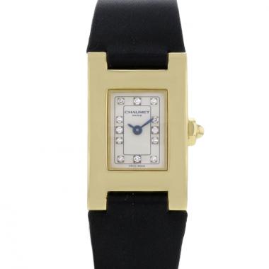 Montre Chaumet Khésis en or jaune avec index diamantés Vers 2000 