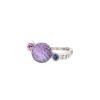 Chanel ring in white gold, amethyst and diamonds Mademoiselle ring  - 00pp thumbnail
