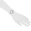 Montre Chanel ronde en acier et cuir vernis blanc Vers 2000  - Detail D1 thumbnail