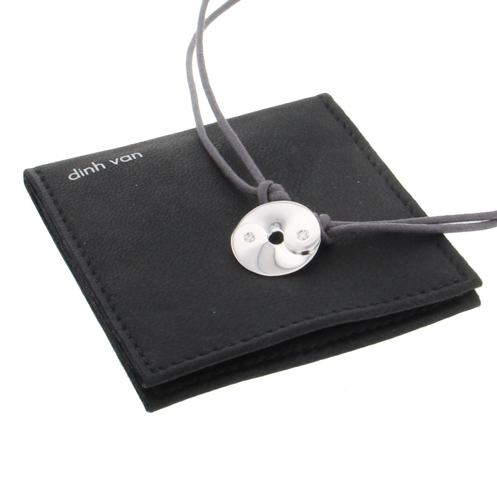 Dinh Van pendentif Double Sens en or blanc et diamants - Detail D2