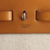 Hermes Herbag shoulder bag in beige canvas and natural leather - Detail D5 thumbnail