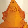 Hermes handbag in orange vinyl - Detail D2 thumbnail