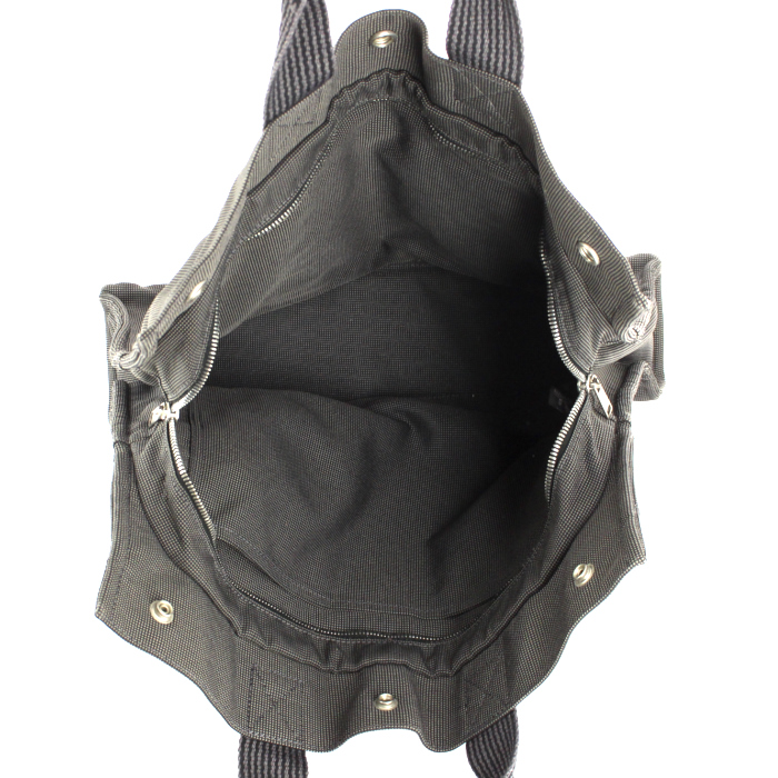 Hermes Toto Bag - Shop Bag shopping bag in grey canvas - Detail D2