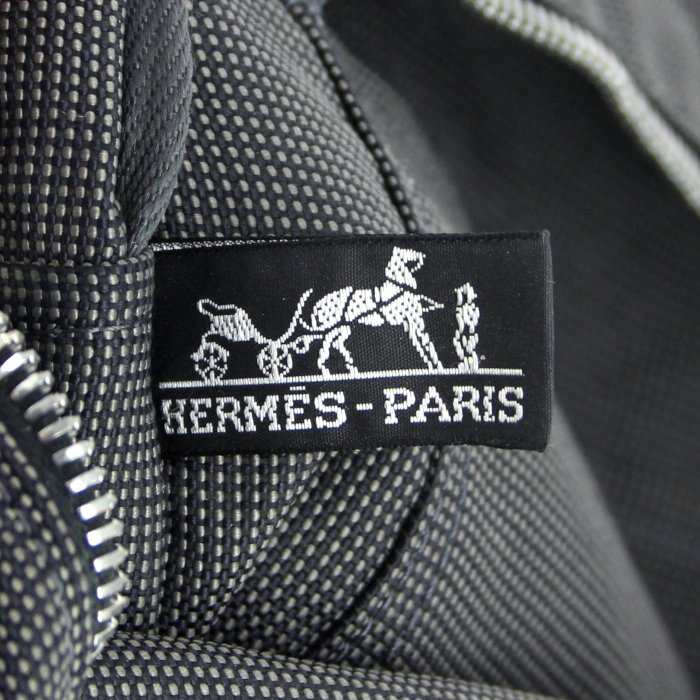Bolso Cabás Hermes Toto Bag - Shop Bag en lona gris - Detail D3