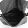 Bolso de mano Fendi en lana gris y cuero negro - Detail D2 thumbnail