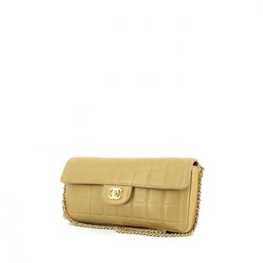 Borsa Chanel East West in pelle trapuntata beige